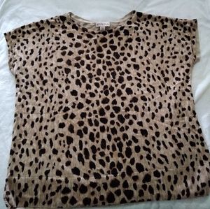 MERONA, leopard print top, size xxl